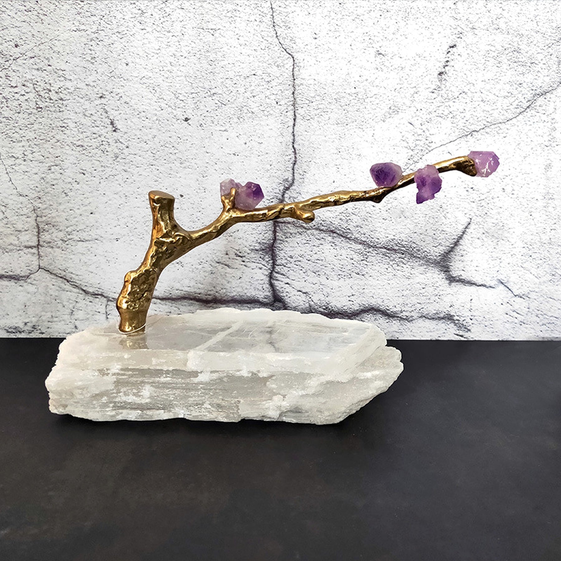 Amethyst Copper Tree Ornament