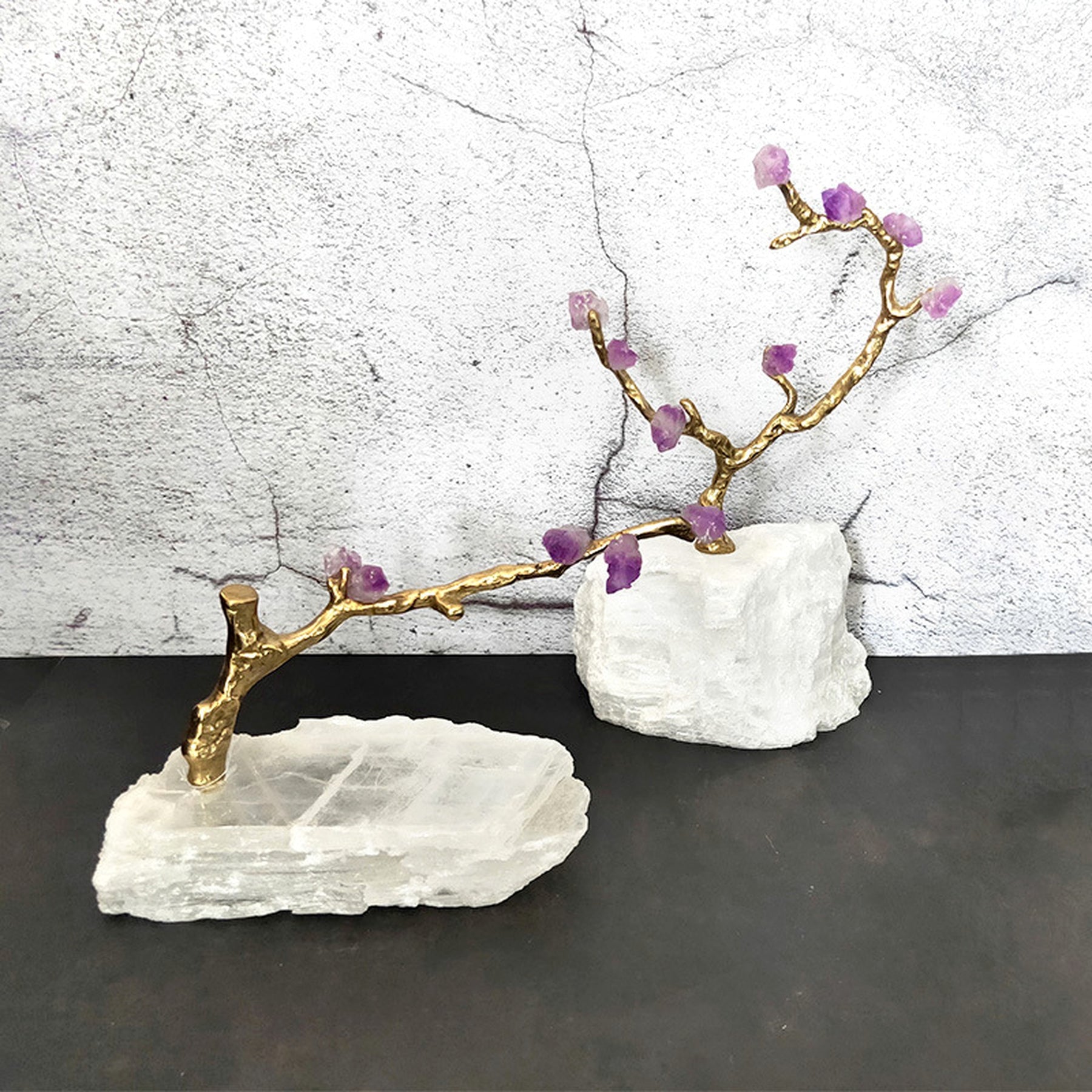 Amethyst Copper Tree Ornament