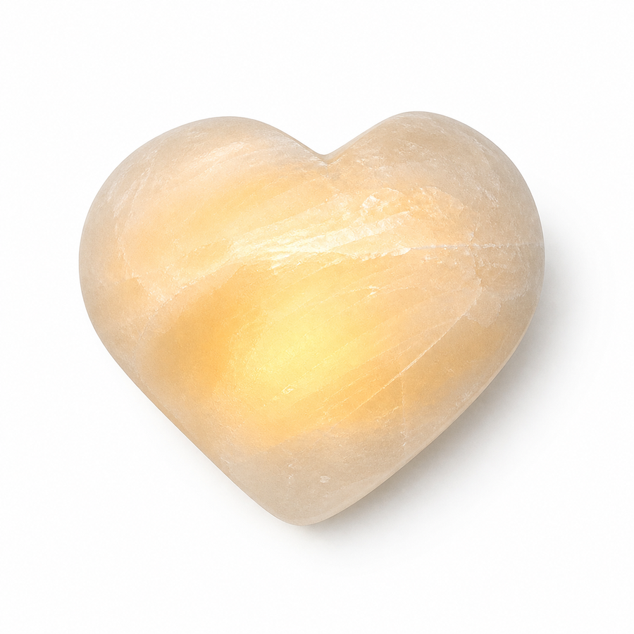 Selenite Heart Night Light