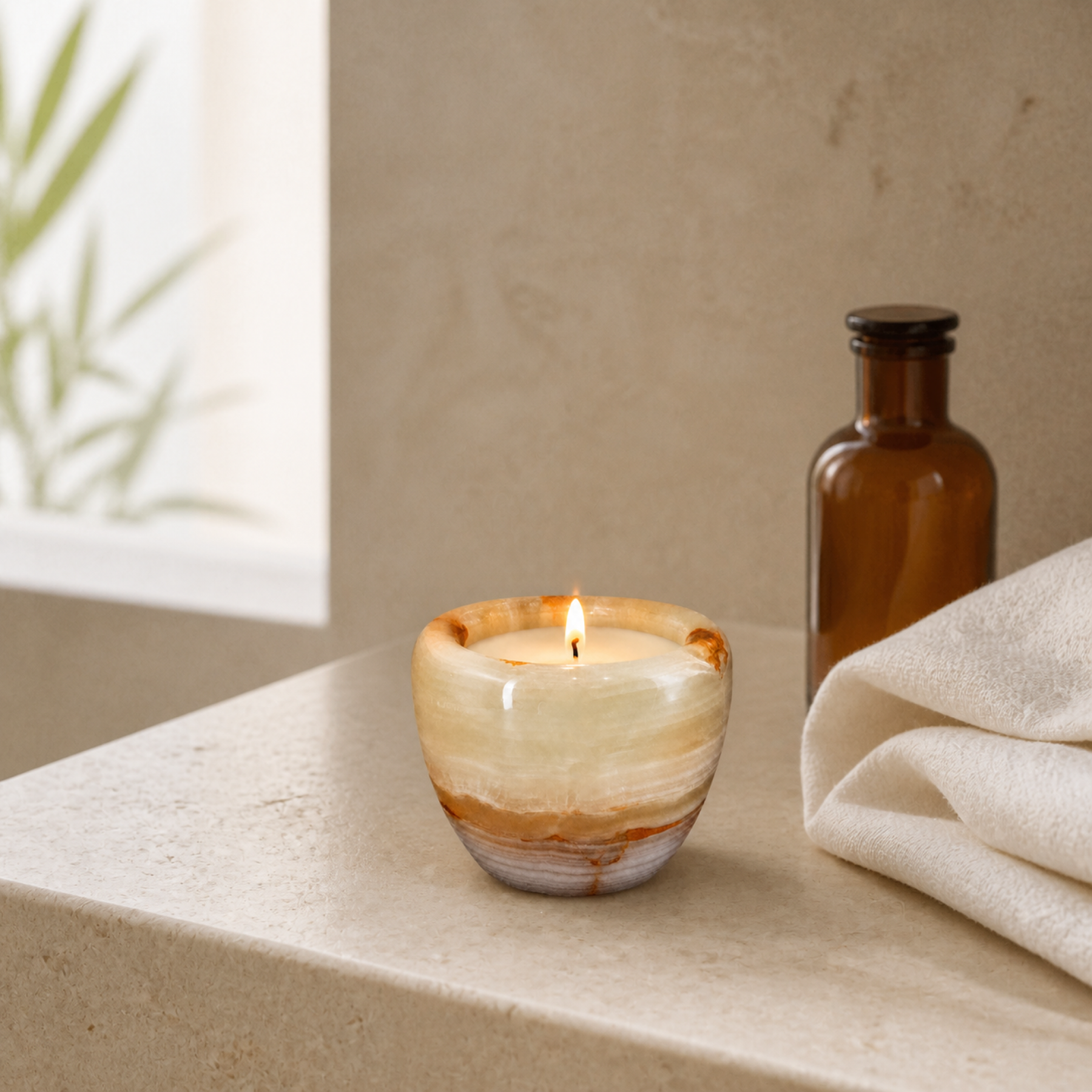 Marble Aroma Candle Holder
