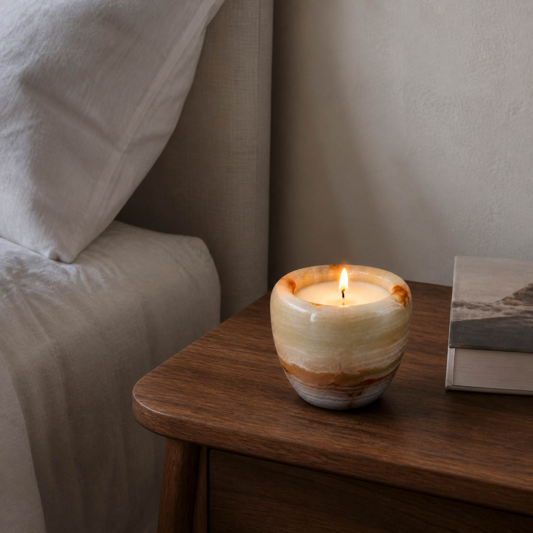Marble Aroma Candle Holder