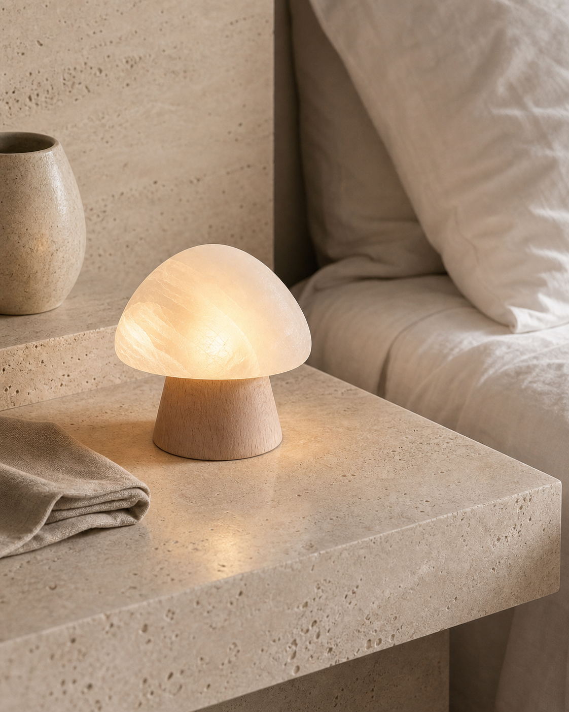 Alabaster Mushroom Night Light