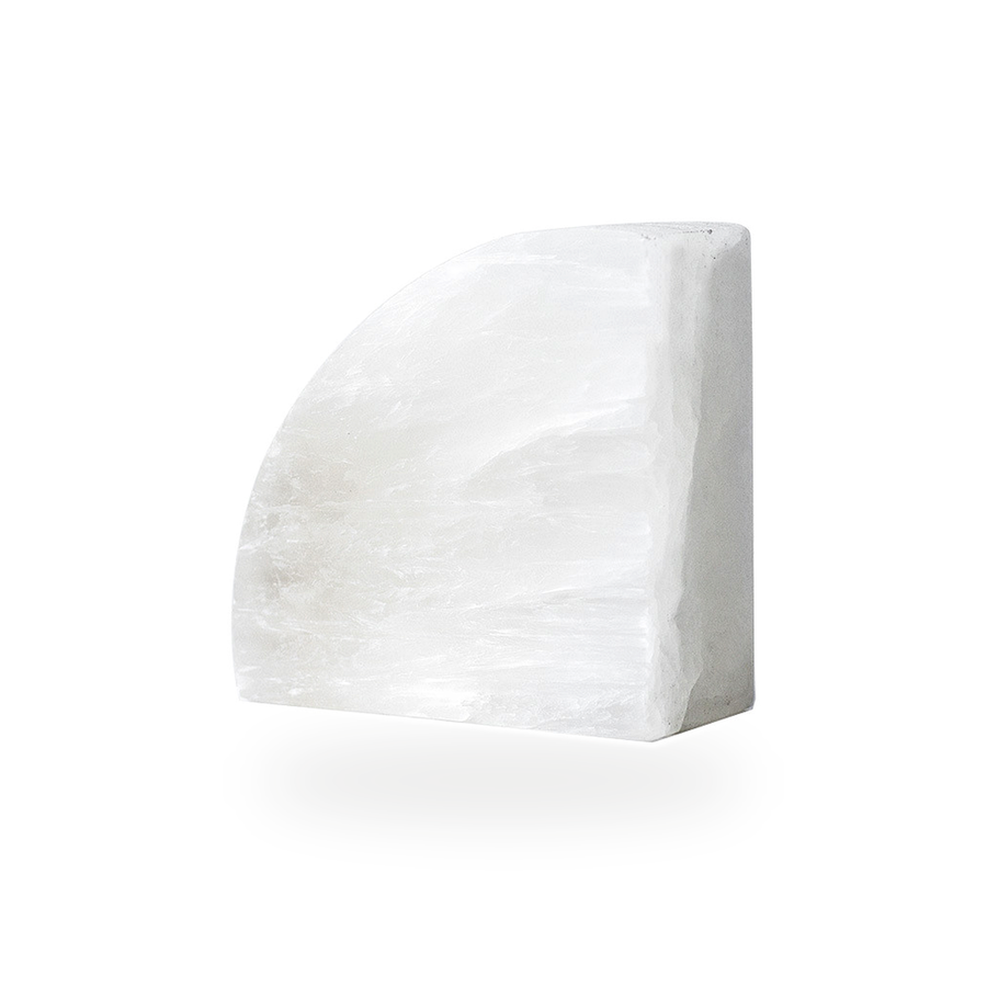 Selenite Arc Mineral Bookend