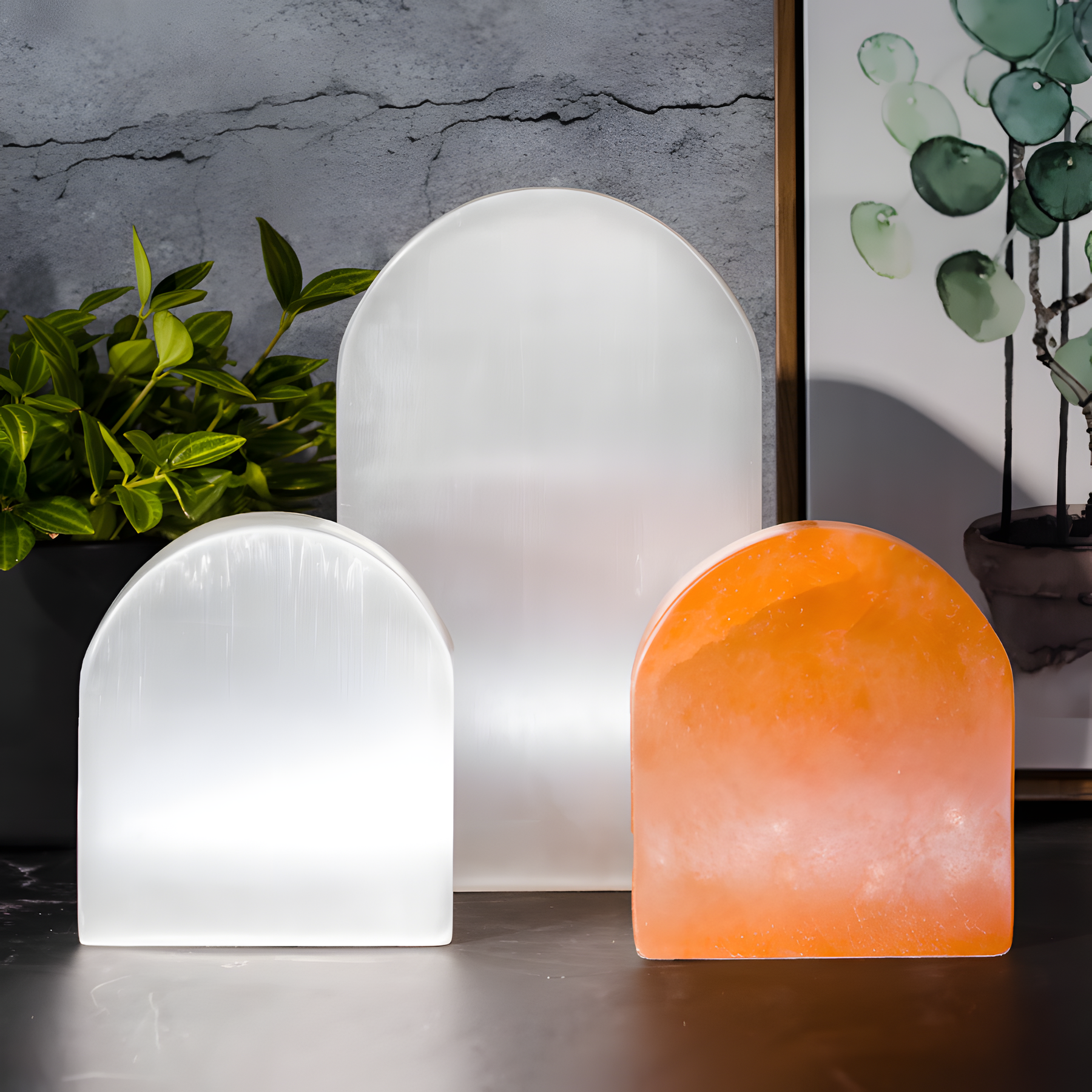 Selenite Mineral Bookend