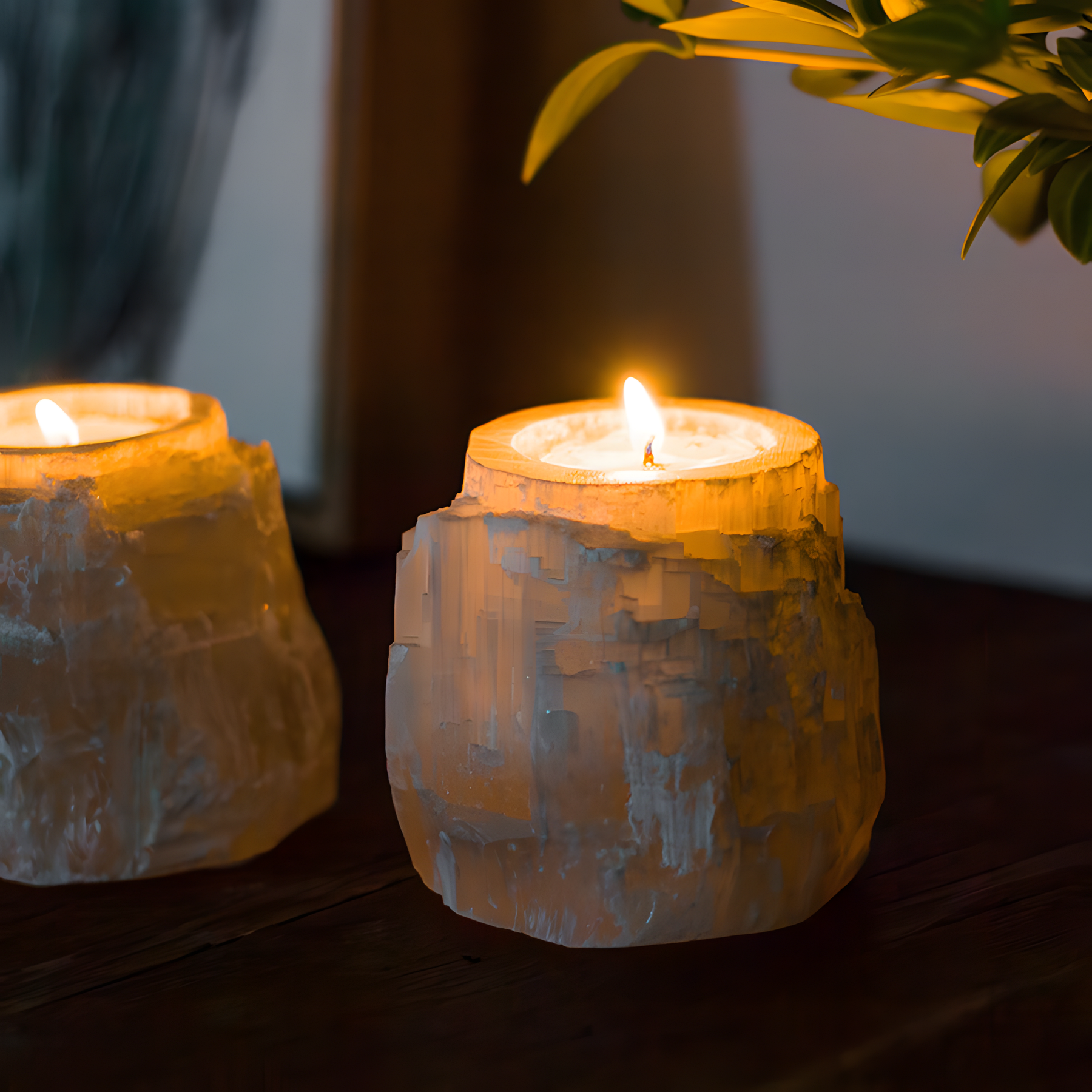 Selenite Mineral Candle Cup