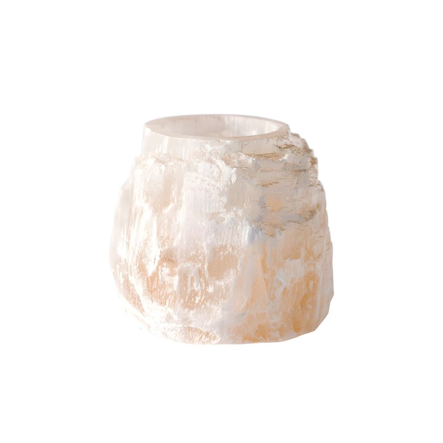 Selenite Mineral Candle Cup