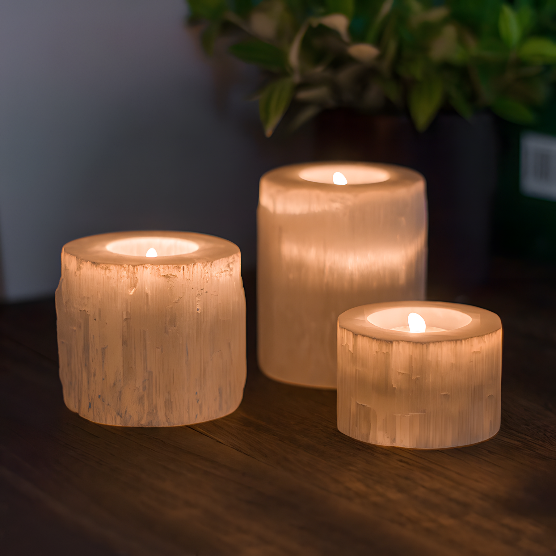 Selenite Mineral Candle Cup