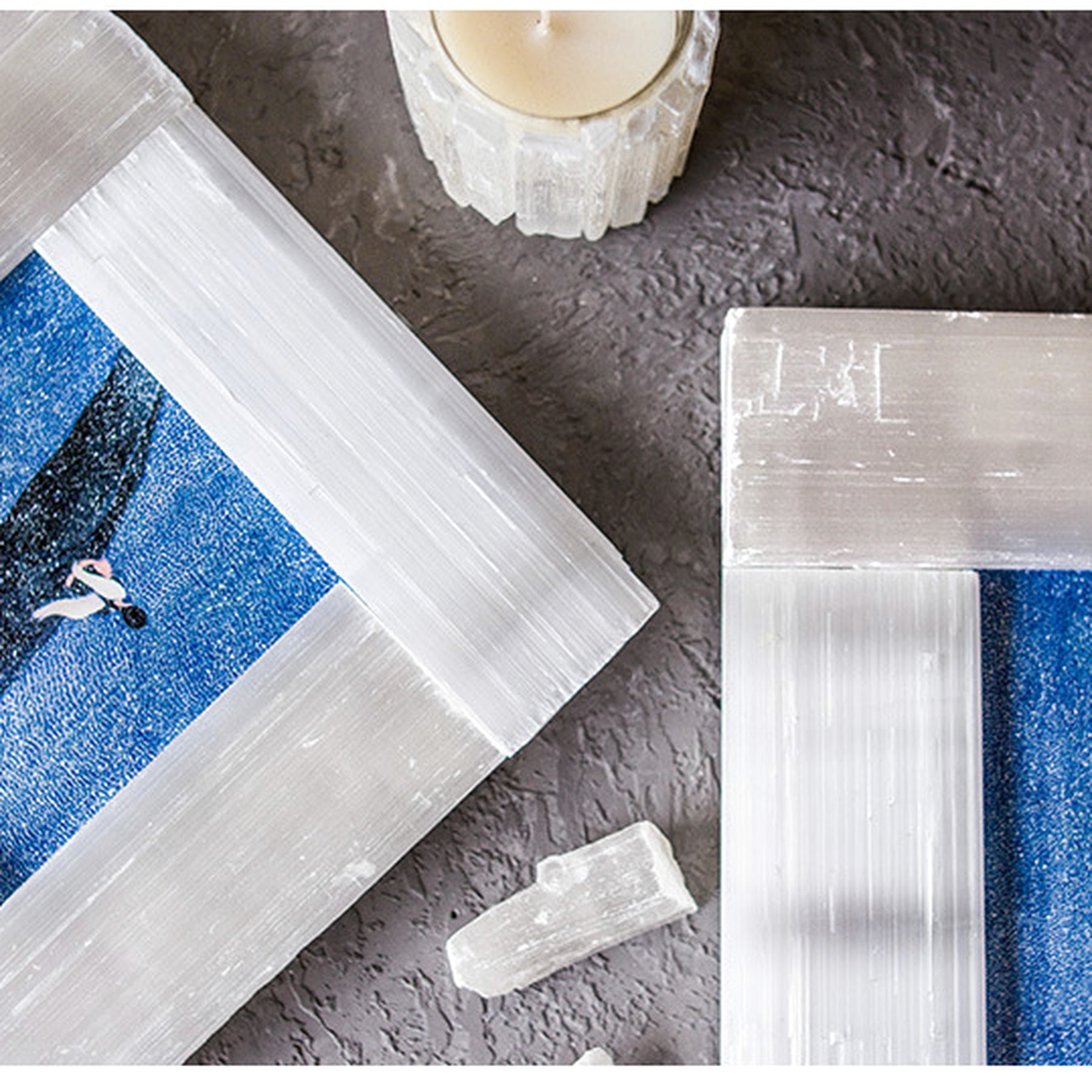 Selenite Mineral Photo Frame