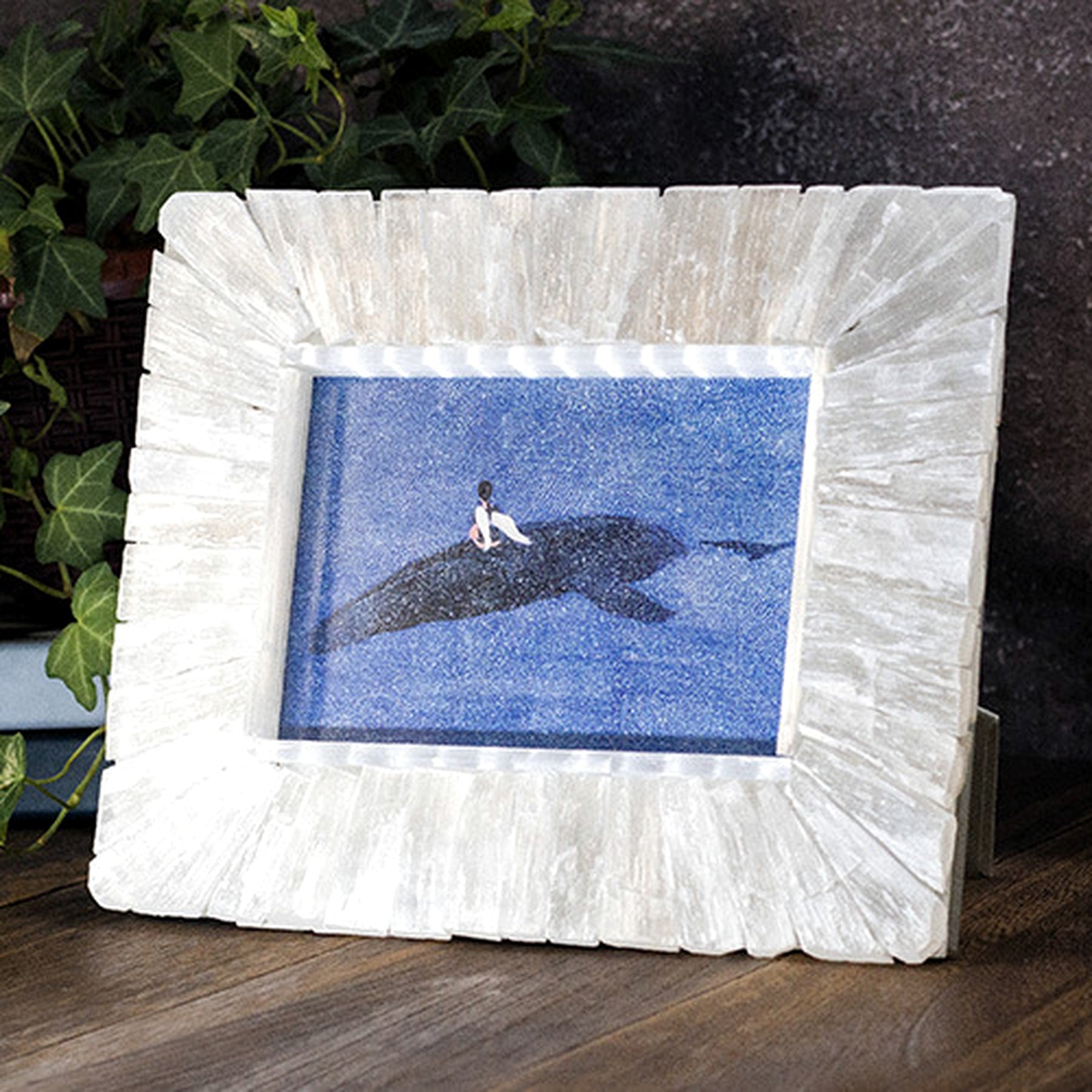 Selenite Mineral Photo Frame
