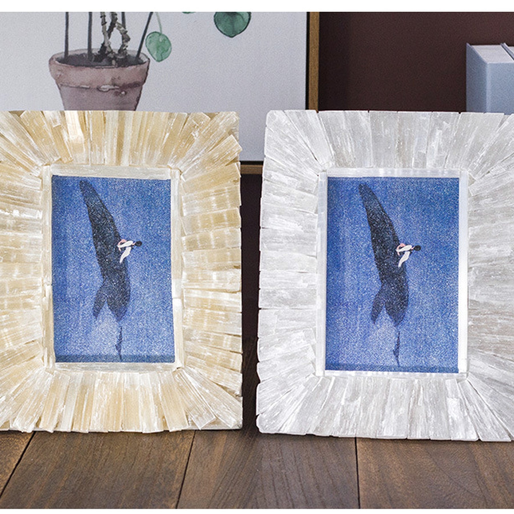 Selenite Mineral Photo Frame