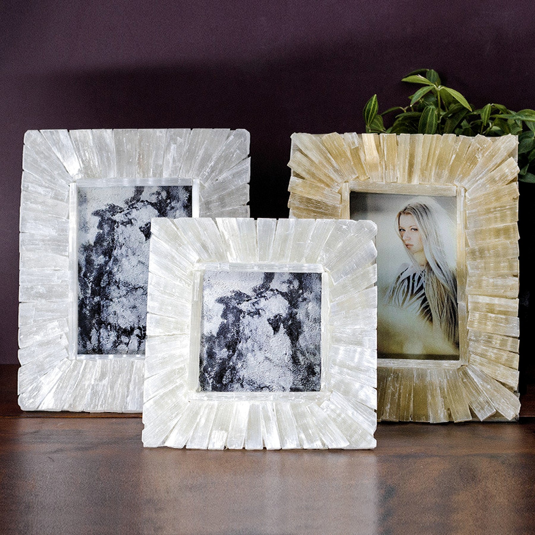 Selenite Mineral Photo Frame